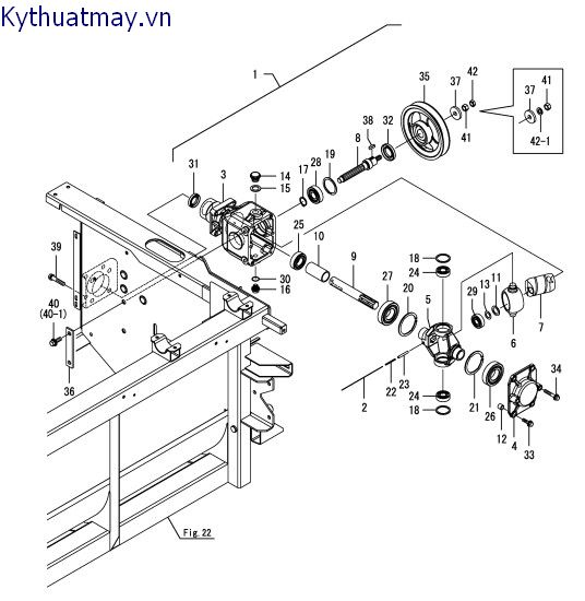 Vỏ truyền động lưỡi gặt